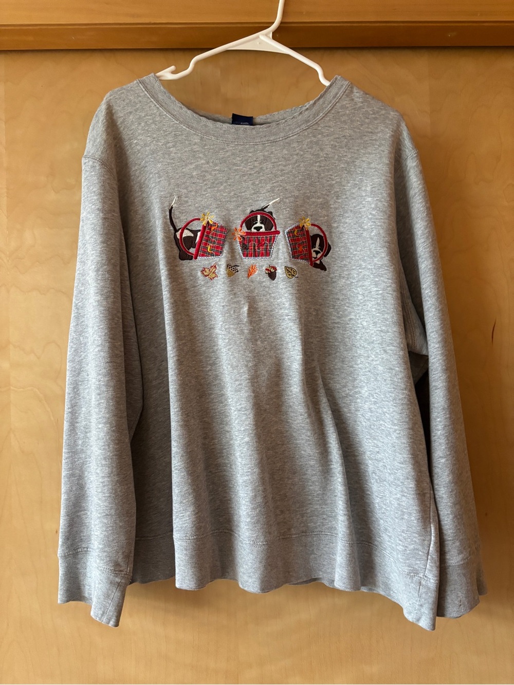 Basic Editions Navy and Cream Cozy Fleece-Lined Top